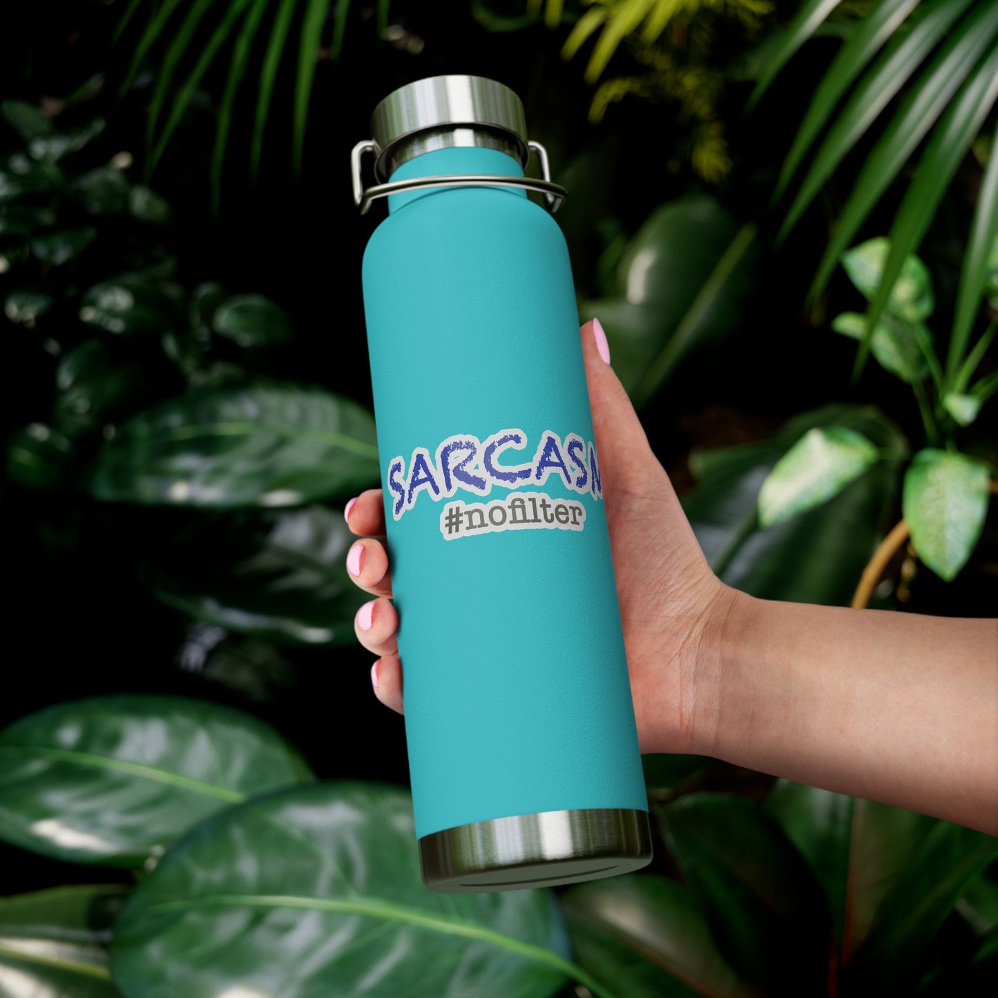 Sarcasm #nofilter Copper Vacuum Insulated Bottle, 22oz