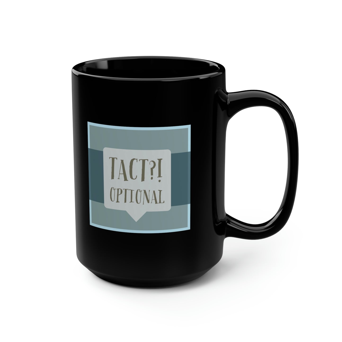 Tact Optional Black Mug, 15oz