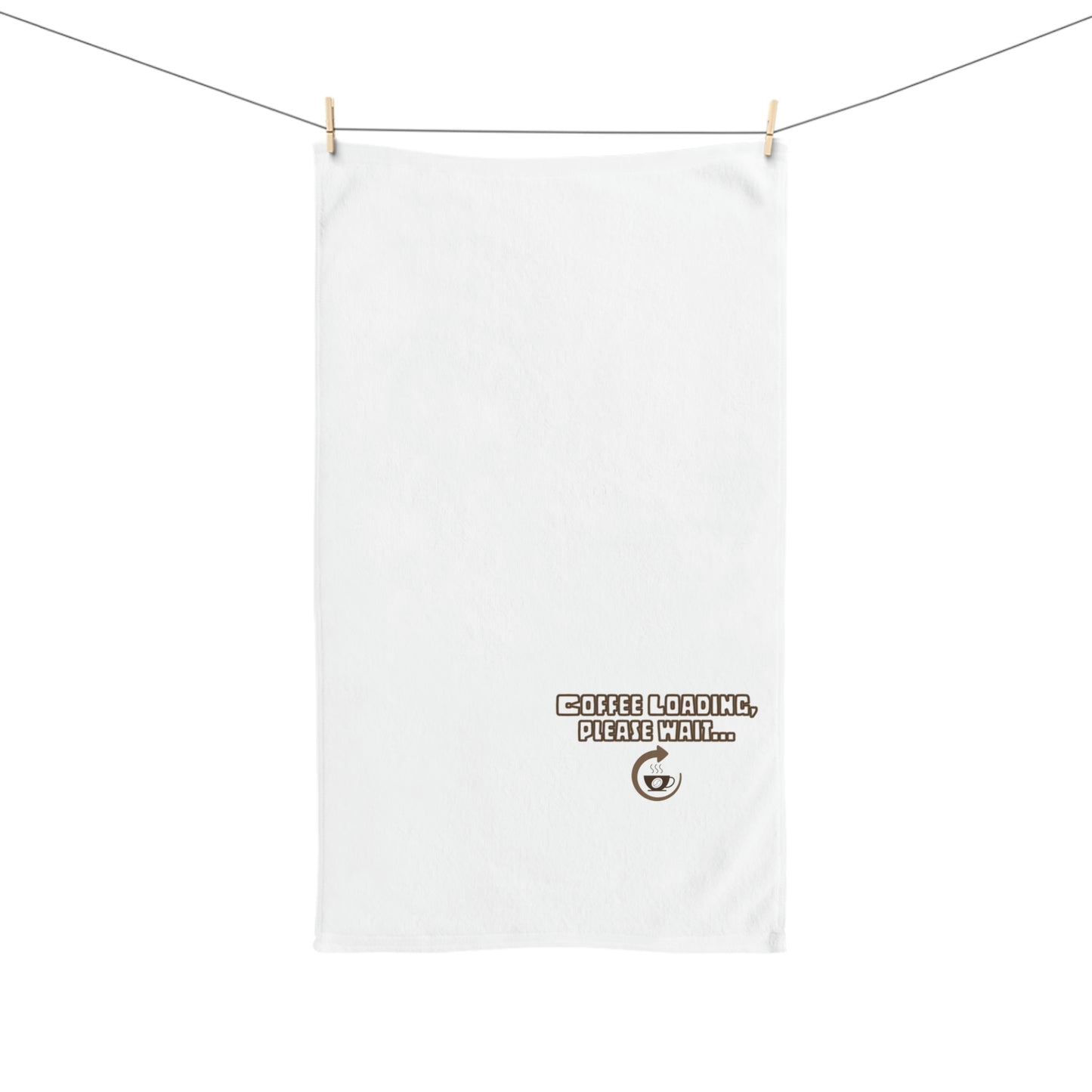 Coffee Loading, Please Wait Hand Towel