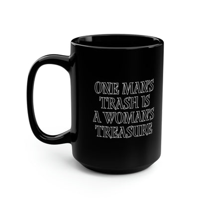 Trash and Treasure Black Mug, 15oz