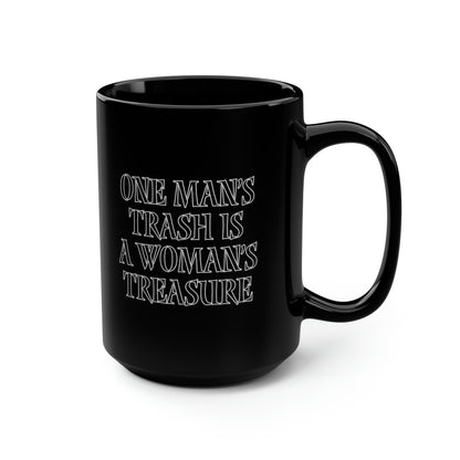 Trash and Treasure Black Mug, 15oz